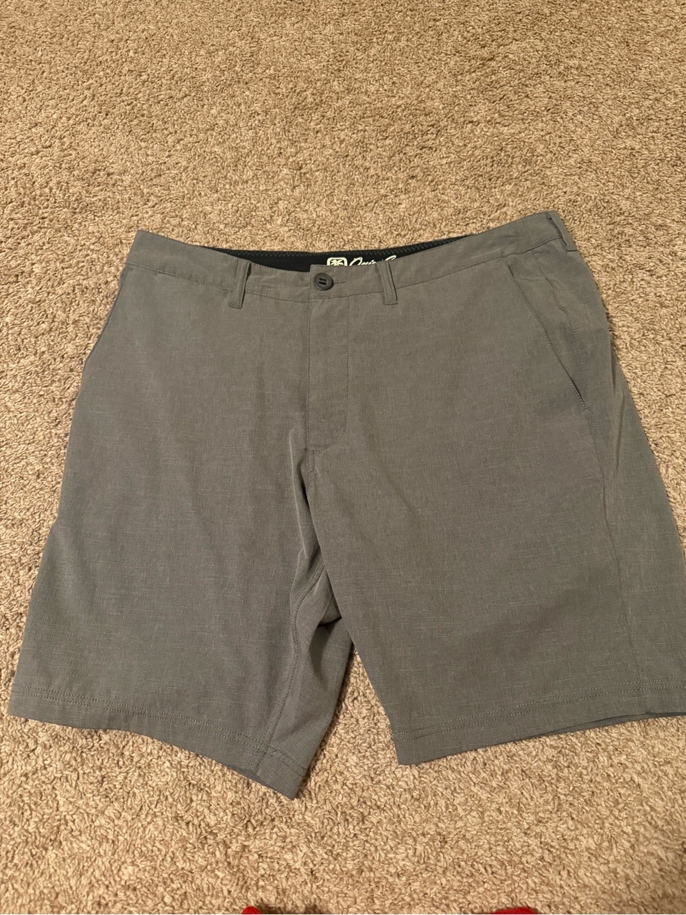 Quiet Storm Surf Shop Hybrid Shorts Men’s Size 34 Gray Land & Sea